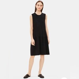 Eileen Fisher Tencel Jersey Drop-Waist Dress Size XS TP
